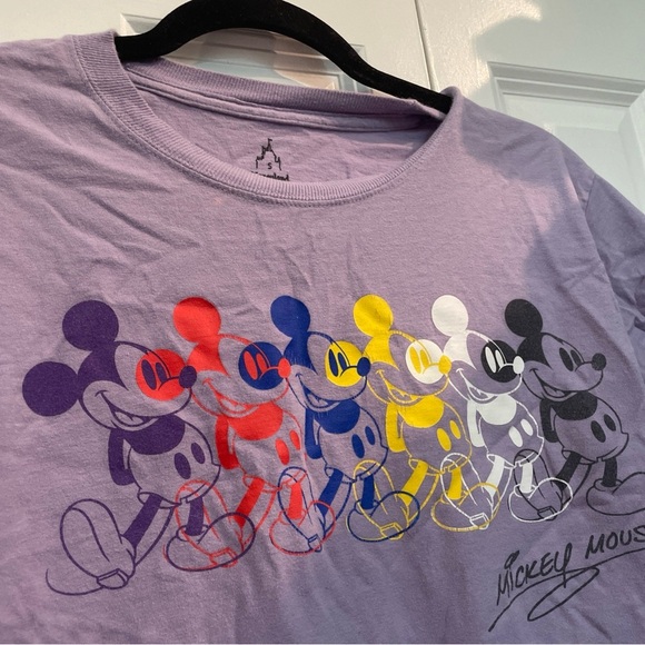 Disney Purple Short Sleeve Tee with Animated Design - Picture 3 of 5